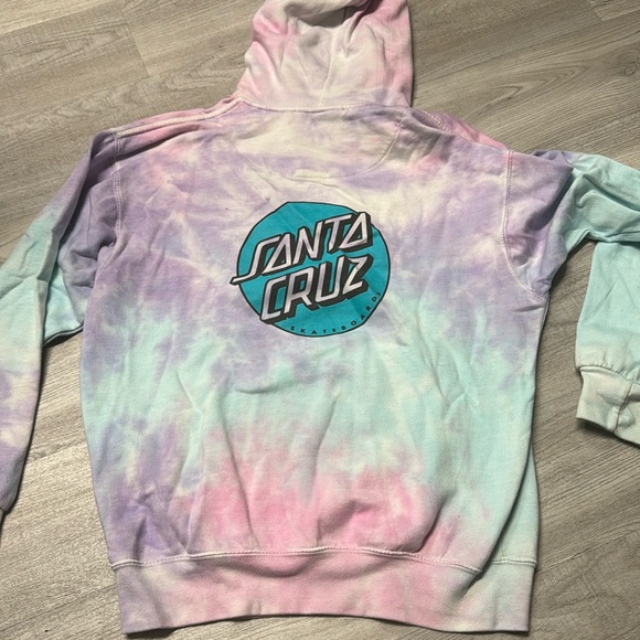 Santa Cruz pink blue purple tie dye hoodie - Picture 1 of 2